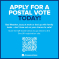 Apply for a postal vote 